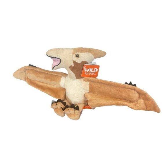 Pterodactyl Pteranodon Dinosaur soft plush toy 8"/20cm Wild Republic Slap Band - Picture 1 of 8